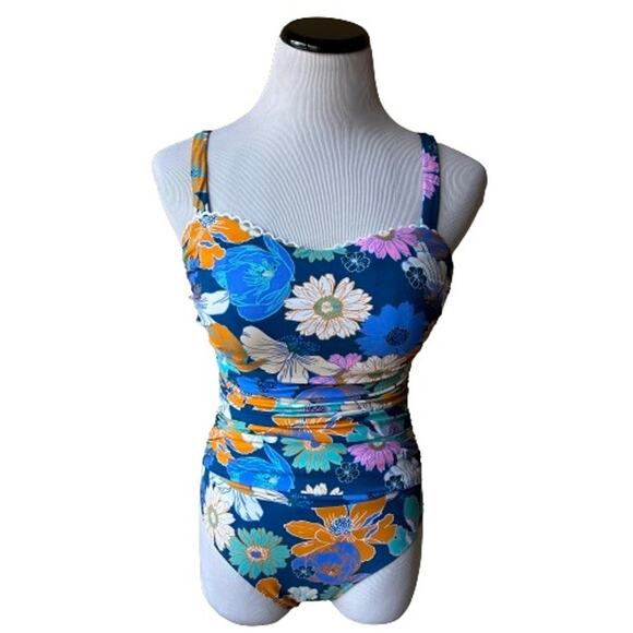 NWT PROFILE BY GOTTEX Rising Sun One-Piece Swimsuit. Size 8D - Picture 4 of 16